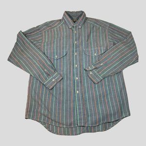 Vintage Levi's San Francisco Shirt Adult L Blue Striped button Down Men's